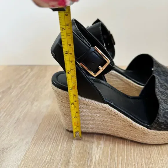 DKNY  Calima Ankle Strap Espadrille Wedges - Size 9.5 - Picture 5 of 6